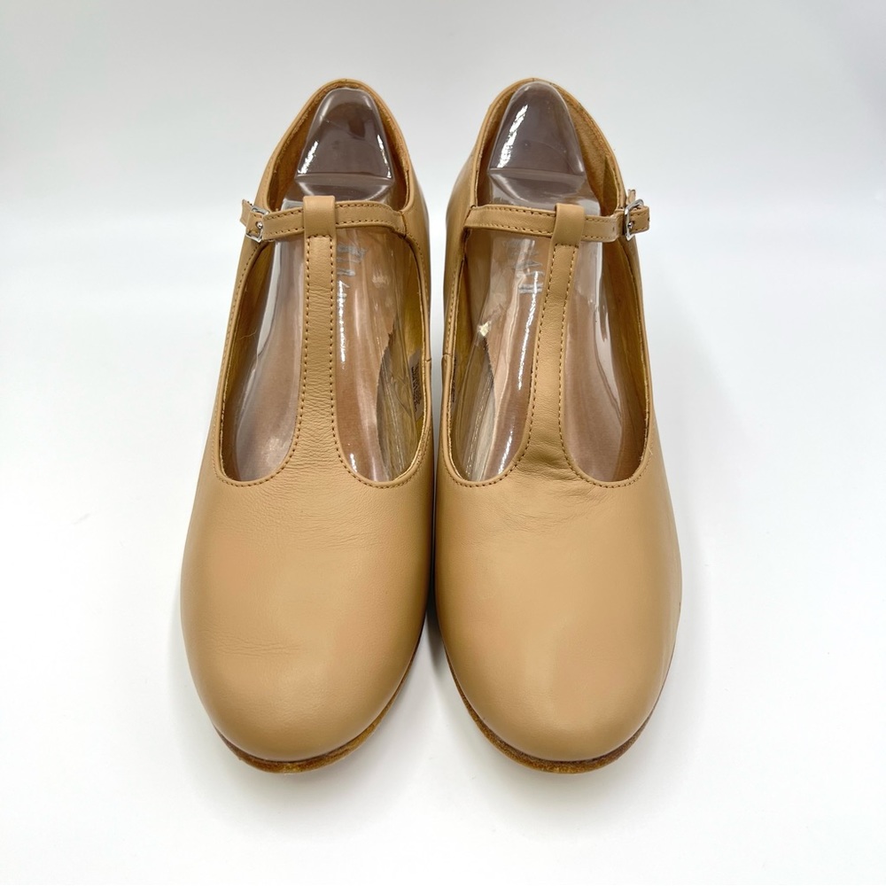 Bloch Women's‎ S0385L Chord T-Bar Strap 3" Caramel Tan Leather Dance Shoes 11.5 - Picture 2 of 14